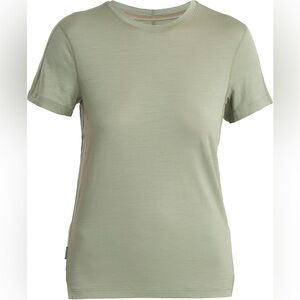 ICEBREAKER MerinoFine 150 Ace Short Sleeve T-Shirt Top Women's - Size M - Green